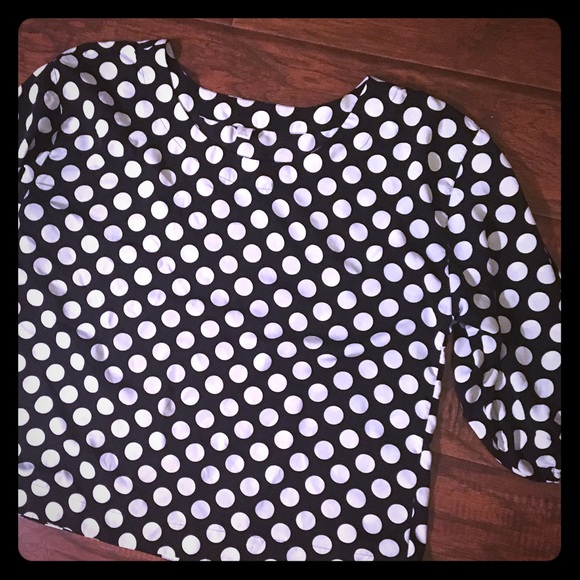 Black and White Polka Dot Blouse