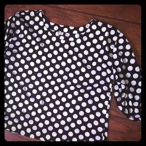 Black and White Polka Dot Blouse