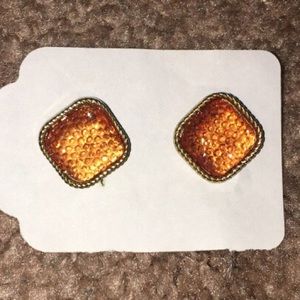 Orange and gold studs