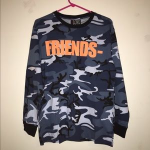 Vlone friends blue camo shirt