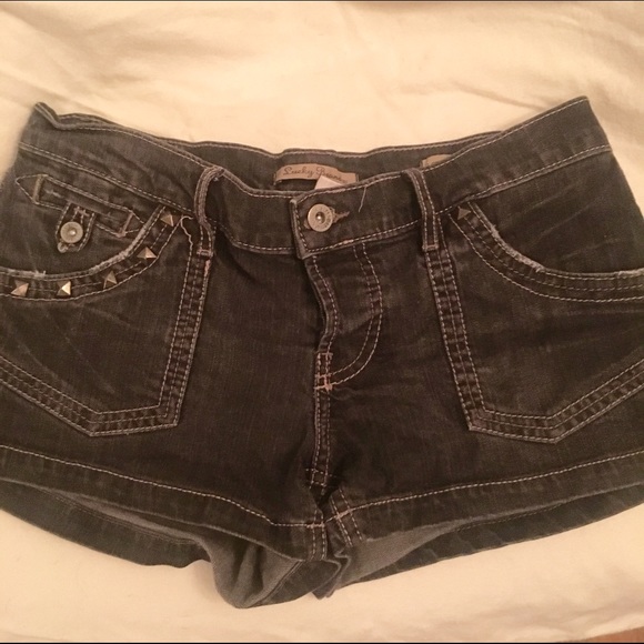 Lucky Brand Dark Gray Wash Studded Shorts!