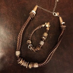 Chicos Necklace & Magnetic Bracelet Set