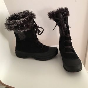 North face winter black boots