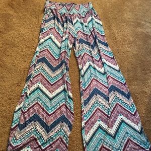Multicolored soft pants.
