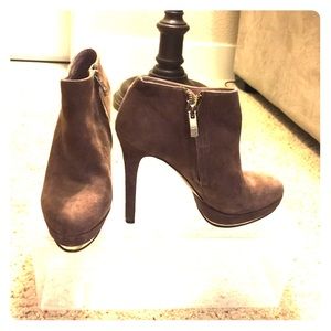 Suede nude boots- lightly worn. Great year round!