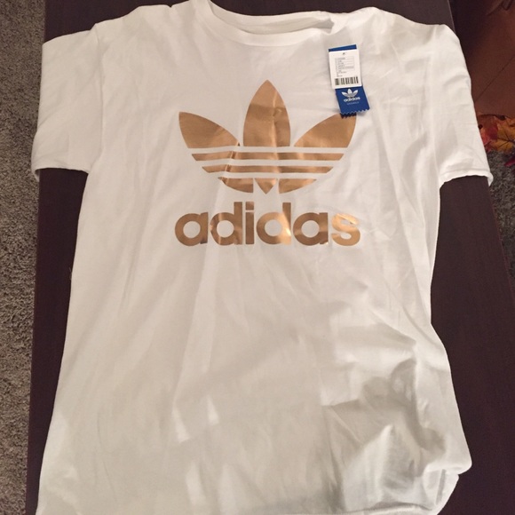 Adidas Rose Gold Graphic Tee - Picture 1 of 3