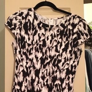 Maggy London Black & White Skater Dress