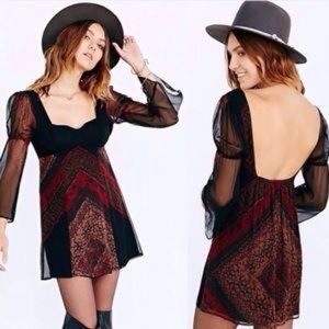 SALE--STONE COLD FOX bell sleeve baby doll dress