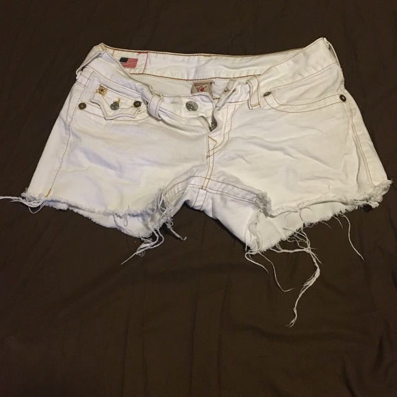 True Religion White Shorts