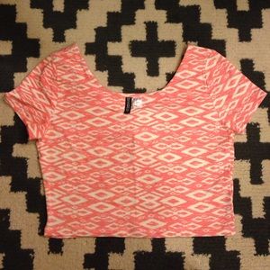 Pink H&M cotton crop top