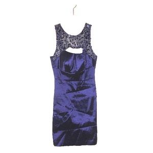 TeezeMe Navy Cocktail Mini Dress