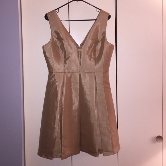 Gold metallic dress