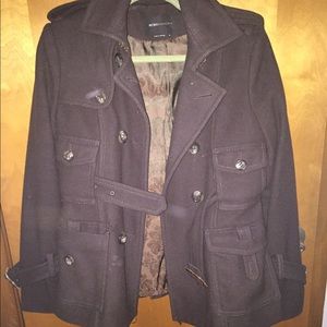 BCBG brown pea coat