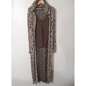 Floor Length Knit Cardigan