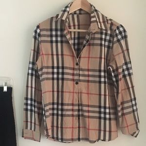 Zara plaid button-down