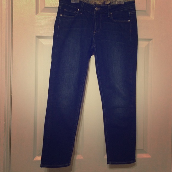 Paige dark Roxbury ankle pant/ crop jeans Sz 27