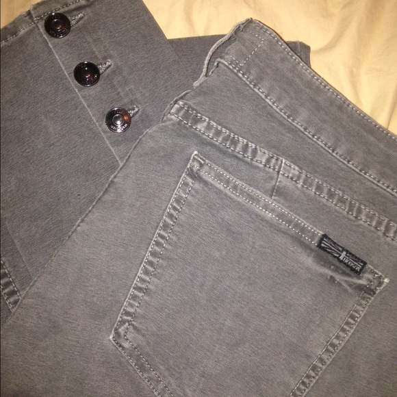 Hudson grey denim. Skinny straight leg. Size 29.