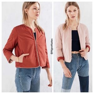 Urban Outfitters Wave Quilted Reversible Jacket