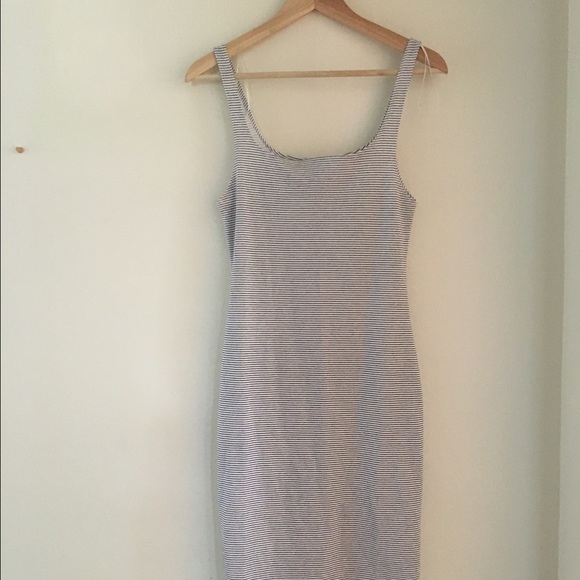 Zara Trafaluc Striped Cotton Tank Dress
