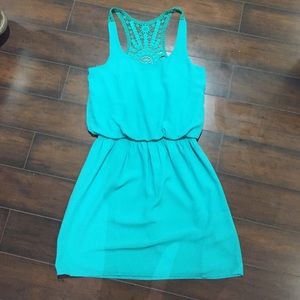 Turquoise tank dress