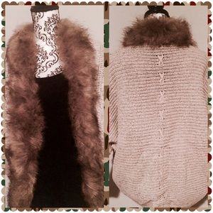 🎉NEW ITEM🎉Faux Fur Batwing Cardigan Sweater