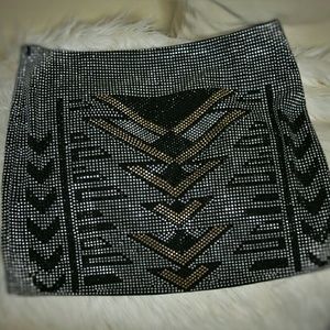 Fate Aztec Beaded Mini Skirt