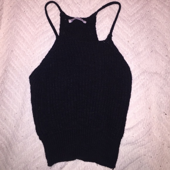 Black knit tank