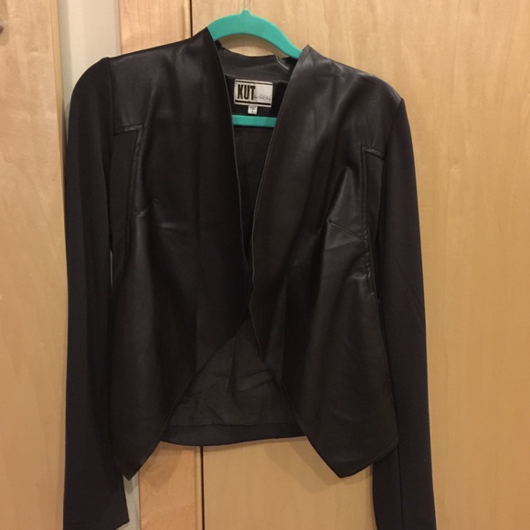 Kut from the Kloth Faux Leather and Suede Blazer