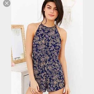 Urban outfitters Savannah blue romper brand new