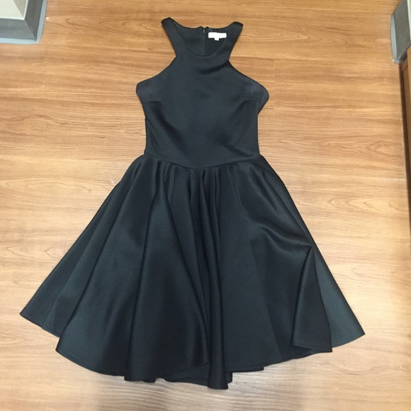 Black halter top dress