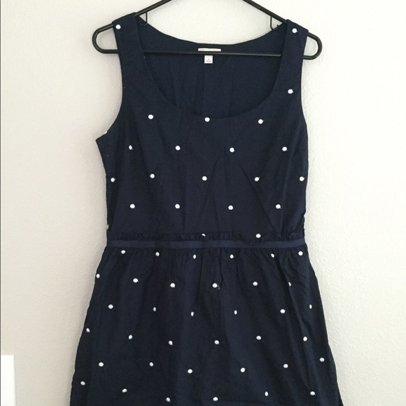 Gap navy & white polka dot dress