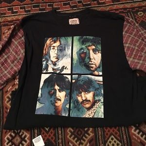 Vintage Shirt with Flannel Sleeves