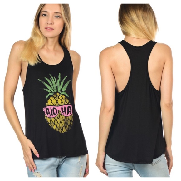 Pineapple Aloha racer back Tank - Picture 4 of 5