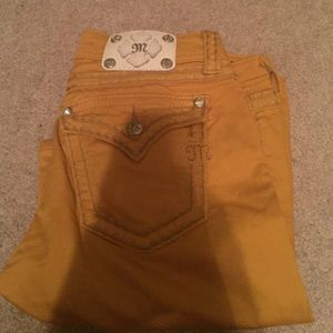 Miss Me skinny jeans in Mustard size 30