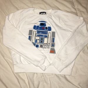 R2D2 cropped sweater