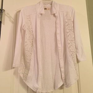 ‼️ white Hollister cardigan‼️