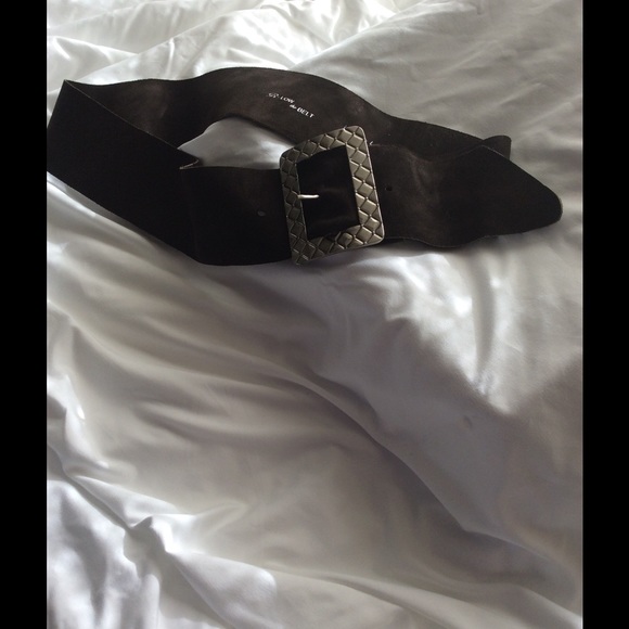 Brown suede belt