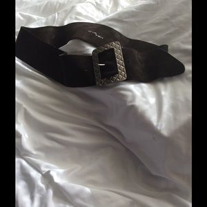 Brown suede belt