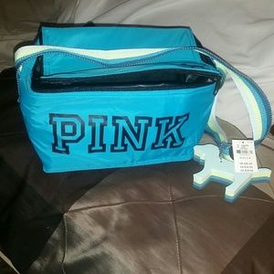 PINK lunch box cooler + keychain BNWT