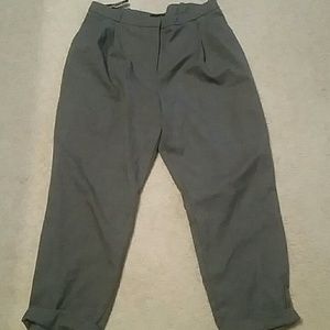 Topshop gray cuffedankle pants size 6