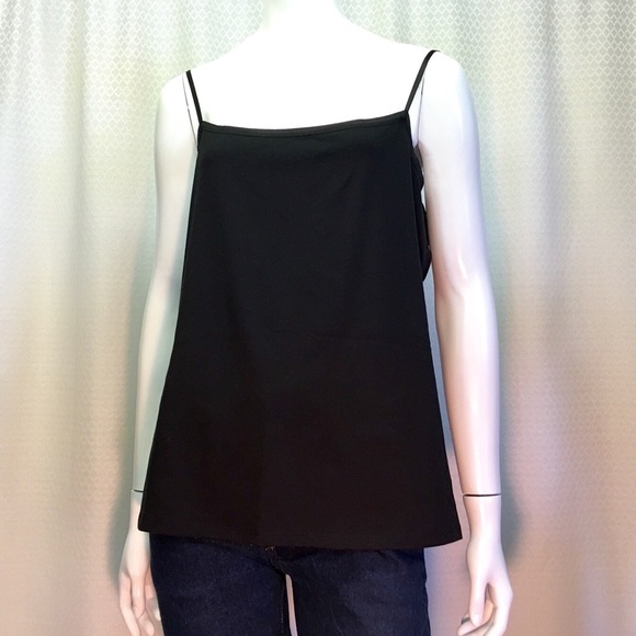 ANN TAYLOR Black Stretch Cotton Cami Sz XL