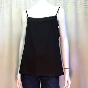 ANN TAYLOR Black Stretch Cotton Cami Sz XL