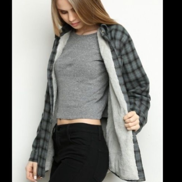 Brandy Melville Lined Flannel Jacket