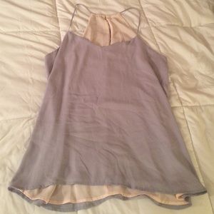 Express - Gray/Blush sleeveless blouse - Large
