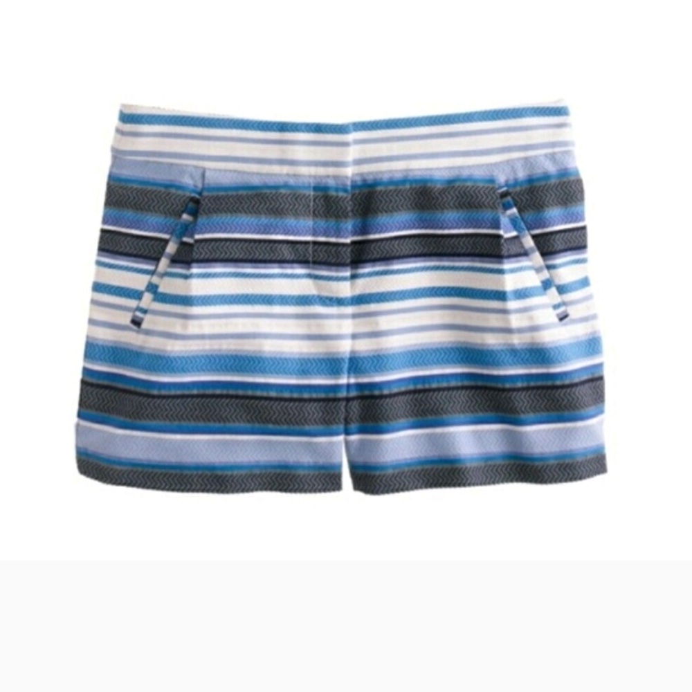 J.Crew stripe blue shorts size 00.new - Picture 1 of 5