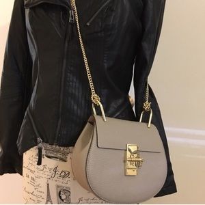 Inspired drew bag genuine leather