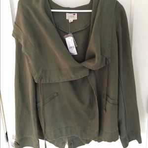 Army green Kendal and Kylie collection jacket