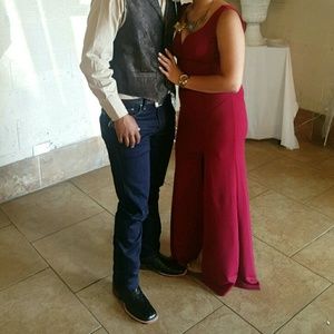 Burgundy dress