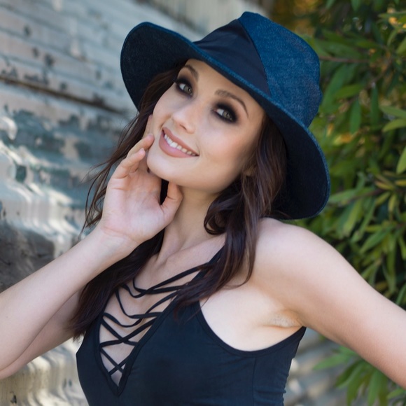 Denim Fedora patchwork hat - Picture 4 of 5