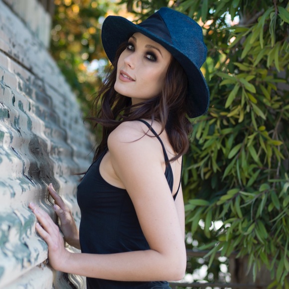 Denim Fedora patchwork hat - Picture 3 of 5